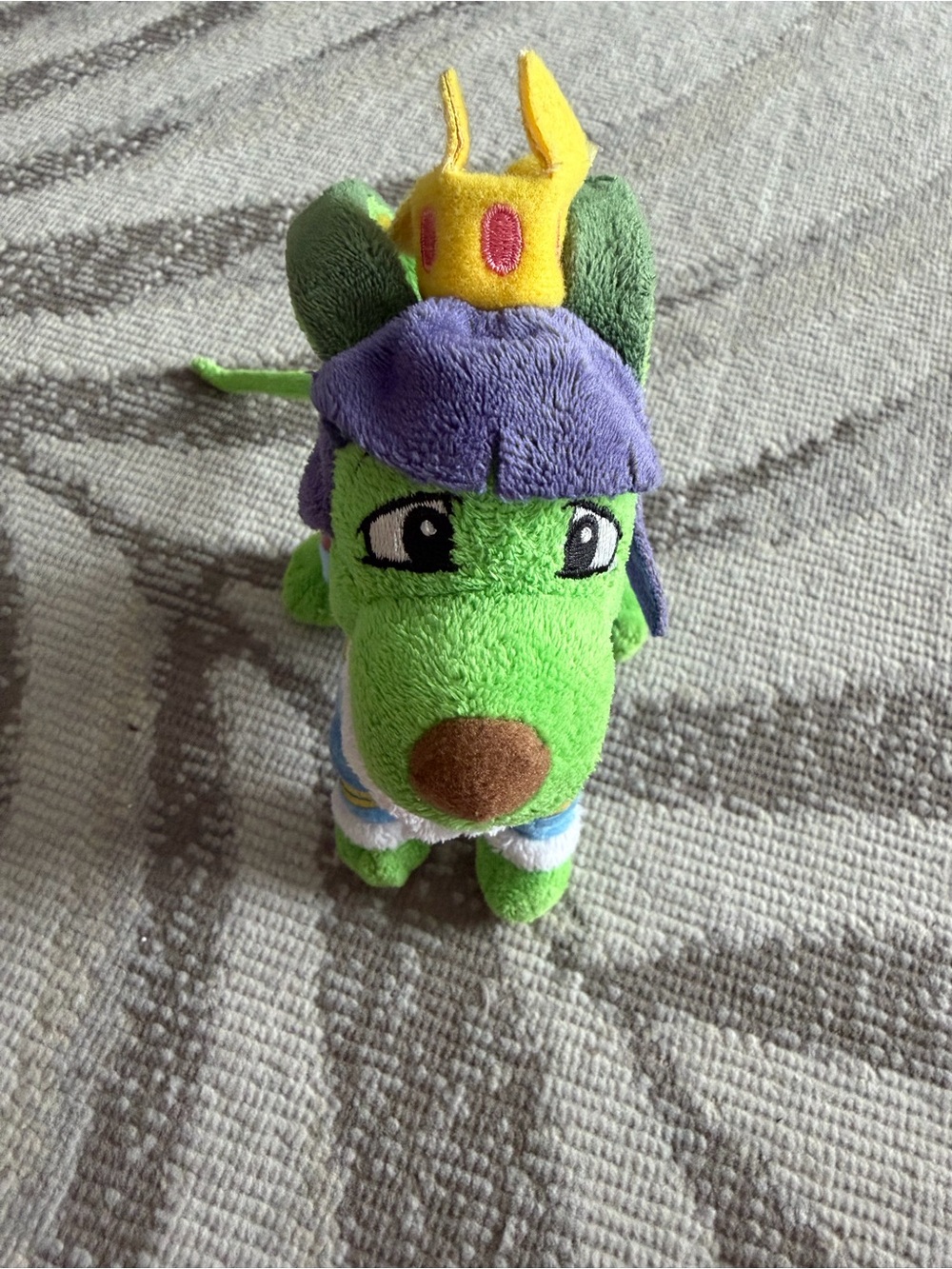 Vintage Neopets Green Grundo Plush Blue Winter Outfit No Tag Collectible Y2K